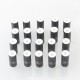 YFTK Snail Disposable 510 Drip Tip - Short Black, Cotton, 20mm (20 PCS)
