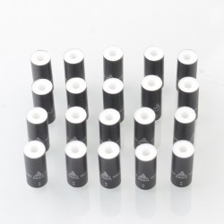 YFTK Snail Disposable 510 Drip Tip - Short Black, Cotton, 20mm (20 PCS)