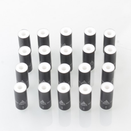 YFTK Snail Disposable 510 Drip Tip - Short Black, Cotton, 20mm (20 PCS)