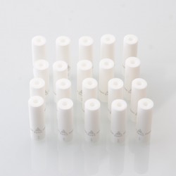 YFTK Snail Disposable 510 Drip Tip - Long White, Cotton, 28mm (20 PCS)