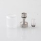 Replacement Short Tank Kit Tank Tube + Chimney + Drip Tip for BY-KA V.11 V11 Style MTL RTA - Translucent, 3.1ml