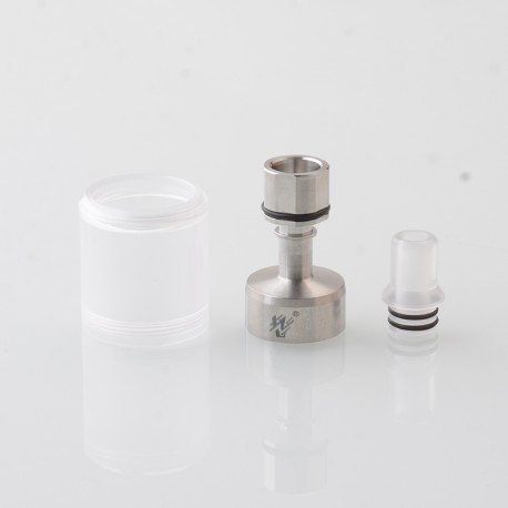 Replacement Short Tank Kit Tank Tube + Chimney + Drip Tip for BY-KA V.11 V11 Style MTL RTA - Translucent, 3.1ml