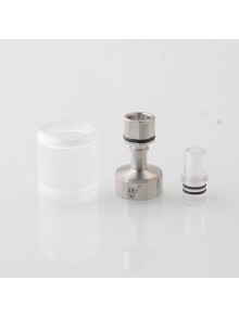 Replacement Short Tank Kit Tank Tube + Chimney + Drip Tip for BY-KA V.11 V11 Style MTL RTA - Translucent, 3.1ml