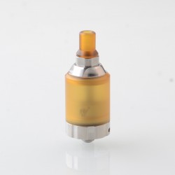 BY-KA V.11 V11 Style MTL RTA Atomizer - Brown + Silver, SS + PEI, 3.1ml, Air Pins 1.2 / 1.4 / 1.7mm, 23mm Diameter
