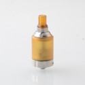 BY-KA V.11 V11 Style MTL RTA Atomizer - Brown + Silver, SS + PEI, 3.1ml, Air Pins 1.2 / 1.4 / 1.7mm, 23mm Diameter