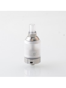 BY-KA V.11 V11 Style MTL RTA Atomizer - Translucent + Silver, SS + PCTG, 3.1ml, Air Pins 1.2 / 1.4 / 1.7mm, 23mm Diameter