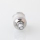 BY-KA V.11 V11 Style MTL RTA Atomizer - Translucent + Silver, SS + PCTG, 3.1ml, Air Pins 1.2 / 1.4 / 1.7mm, 23mm Diameter