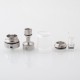 BY-KA V.11 V11 Style MTL RTA Atomizer - Translucent + Silver, SS + PCTG, 3.1ml, Air Pins 1.2 / 1.4 / 1.7mm, 23mm Diameter