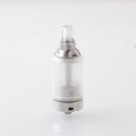 BY-KA V.11 V11 Style MTL RTA Atomizer - Translucent + Silver, SS + PCTG, 5.5ml, Air Pins 1.2 / 1.4 / 1.7mm, 23mm Diameter
