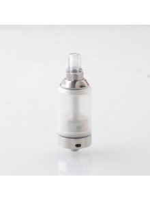 BY-KA V.11 V11 Style MTL RTA Atomizer - Translucent + Silver, SS + PCTG, 5.5ml, Air Pins 1.2 / 1.4 / 1.7mm, 23mm Diameter