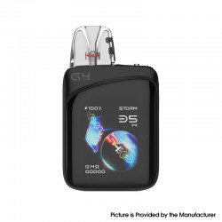 [Ships from Bonded Warehouse] Authentic Uwell Caliburn G4 Pro Koko 35W Pod System Kit - Waves Black, 2000mAh, 3ml, 0.4 / 0.6ohm