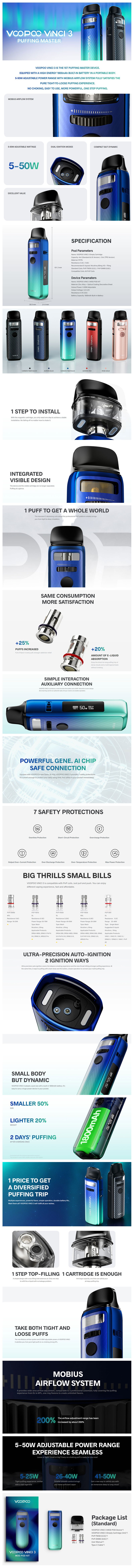 Authentic VOOPOO VINCI 3 Mod Pod Kit