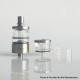 Rekavape Replacement Short Top Full Tank Tube Se for Kuma / Vico Style RTA - Translucent, Stainless Steel + PCTG + Glass