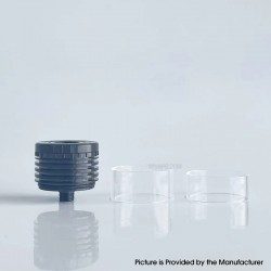 Rekavape Replacement Short Top Full Tank Tube Se for Kuma / Vico Style RTA - Black, Stainless Steel + Glass