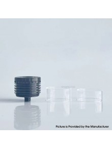 Rekavape Replacement Short Top Full Tank Tube Se for Kuma / Vico Style RTA - Black, Stainless Steel + Glass