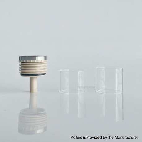 Rekavape Replacement Long Top Full Tank Tube Se for Kuma / Vico Style RTA - Beige, Stainless Steel + PEEK + Glass