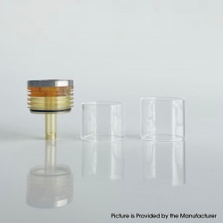 Rekavape Replacement Long Top Full Tank Tube Se for Kuma / Vico Style RTA - Brown, Stainless Steel + PEI + Glass