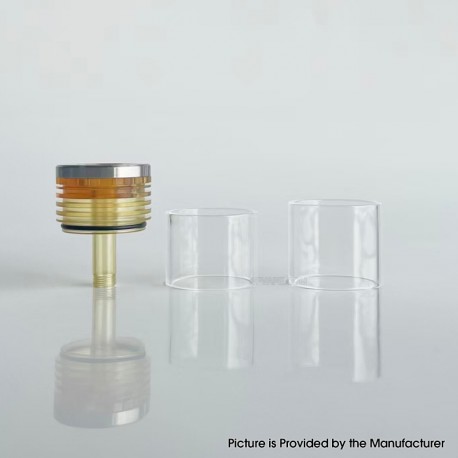 Rekavape Replacement Long Top Full Tank Tube Se for Kuma / Vico Style RTA - Brown, Stainless Steel + PEI + Glass