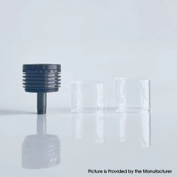 Rekavape Replacement Long Top Full Tank Tube Se for Kuma / Vico Style RTA - Black, Stainless Steel + Glass