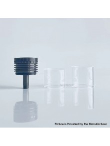 Rekavape Replacement Long Top Full Tank Tube Se for Kuma / Vico Style RTA - Black, Stainless Steel + Glass