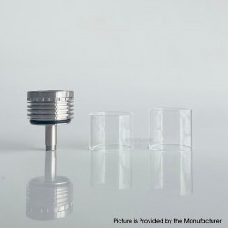 Rekavape Replacement Long Top Full Tank Tube Se for Kuma / Vico Style RTA - Silver, Stainless Steel + Glass