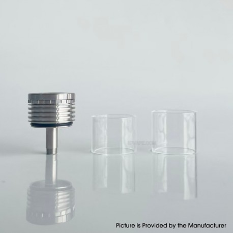 Rekavape Replacement Long Top Full Tank Tube Se for Kuma / Vico Style RTA - Silver, Stainless Steel + Glass