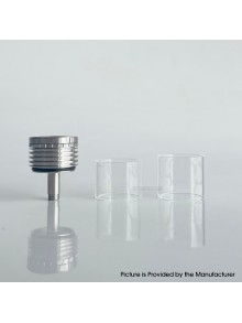 Rekavape Replacement Long Top Full Tank Tube Se for Kuma / Vico Style RTA - Silver, Stainless Steel + Glass