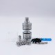 YFTK Vico Style MTL / RDL RTA Rebuildable Tank Atomizer - Silver, 4ml, 22mm Diameter