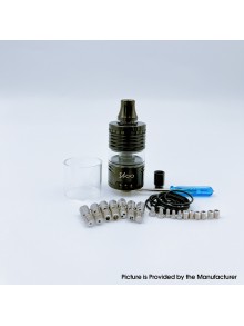YFTK Vico Style MTL / RDL RTA Rebuildable Tank Atomizer - Black, 4ml, 22mm Diameter