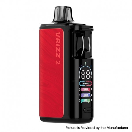 [Ships from Bonded Warehouse] Authentic VOOPOO Vrizz 2 30W Pod System Kit - Crimson, 1350mAh, 15ml, 0.4ohm / 0.7ohm