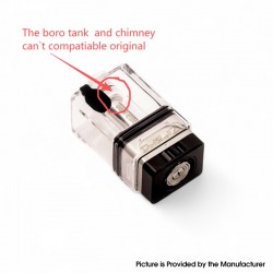 YFTK DotShell 2 DotShell2 Style RBA Tank Kit for dotMod dotAIO V1 / V2 AIO Pod - Black, 1.0, 1.2, 1.3, 1.5, 2.0mm