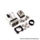 YFTK DotShell 2 DotShell2 Style RBA Tank Kit for dotMod dotAIO V1 / V2 AIO Pod - Silver, 1.0, 1.2, 1.3, 1.5, 2.0mm