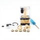 SXK DotShell 2 DotShell2 Style RBA Tank Kit for dotMod dotAIO V1 / V2 AIO Pod - Gold, 1.0, 1.2, 1.5, 2.0, 2.5, 3.0, 3.5, 4.8mm