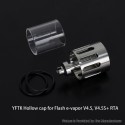 YFTK Hollow Cap for e-Vapor Flash V4.5 / V4.5S+ Style RTA - Silver