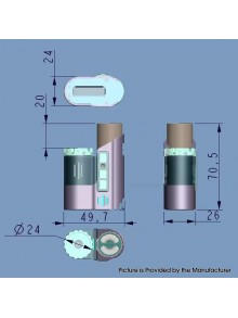 Authentic Sixty Million Dollar Man DNA60C 60W SBS Box Mod - Silver, 1 x 186500 / 18650, VW 1~60W, Evolv DNA60C Chip