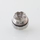 BY-KA V.11 V11 Style MTL RTA Atomizer - Translucent + Silver, SS + PC, 5.5ml, Air Pins 1.2 / 1.4 / 1.7mm, 23mm Diameter