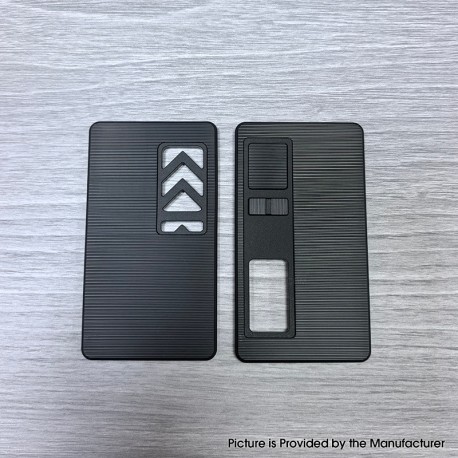 Authentic MK MODS Replacement Front + Back Cover Panel Plate for dotMod dotAIO V3 Kit - Black, Acrylic (2 PCS)