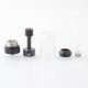 BY-KA V.11 V11 Style MTL RTA Atomizer - Translucent + Black, SS + PC, 5.5ml, Air Pins 1.2 / 1.4 / 1.7mm, 23mm Diameter