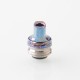 Monarchy Ultra Whistle Style Drip Tip for BB / Billet / Boro AIO Box Mod - Blue, Stainless Steel + Titanium