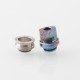 Monarchy Ultra Whistle Style Drip Tip for BB / Billet / Boro AIO Box Mod - Blue, Stainless Steel + Titanium