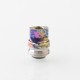 Monarchy Ultra Whistle Style Drip Tip for BB / Billet / Boro AIO Box Mod - Purple, Stainless Steel + Titanium
