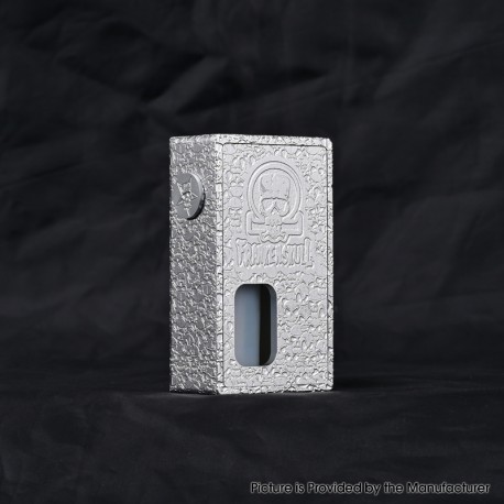 FrankenSkull Style Squonk BF Mechanical Box Mod with 6ml Bottle - Silver Hellion Basic, Aluminum Alloy, 1 x 18650