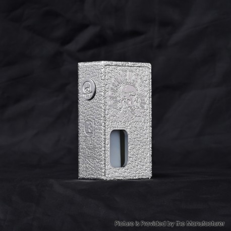 FrankenSkull Style Squonk BF Mechanical Box Mod with 6ml Bottle - Silver Hellion ZFG, Aluminum Alloy, 1 x 18650