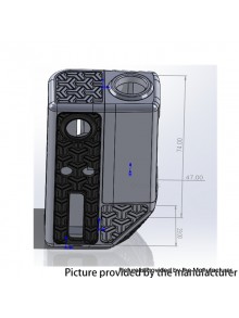 AOP Style DNA60C Boro SBS Embedded Box Mod - Black, VW 1~60W, 1 x 18650, Evolv DNA60C Chipset