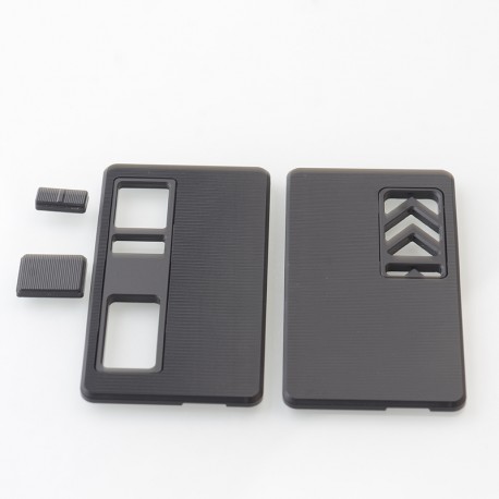 Authentic MK MODS Replacement Front + Back Cover Panel Plate for dotMod dotAIO V3 Kit - Black, Acrylic (2 PCS)