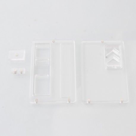 Authentic MK MODS Replacement Front + Back Cover Panel Plate for dotMod dotAIO V3 Kit - Translucent, Acrylic (2 PCS)