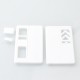 Authentic MK MODS Replacement Front + Back Cover Panel Plate for dotMod dotAIO V3 Kit - White, Acrylic (2 PCS)