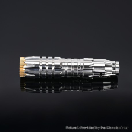 Comp Lyfe Comply Predator Style Mechanical Mech Mod - Silver, Stainless Steel, 1 x 18650