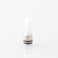Taifun Boreas P-Line Style 510 Drip Tip - White, Stainless Steel + POM, for MTL Vaping
