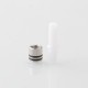Taifun Boreas P-Line Style 510 Drip Tip - White, Stainless Steel + POM, for MTL Vaping